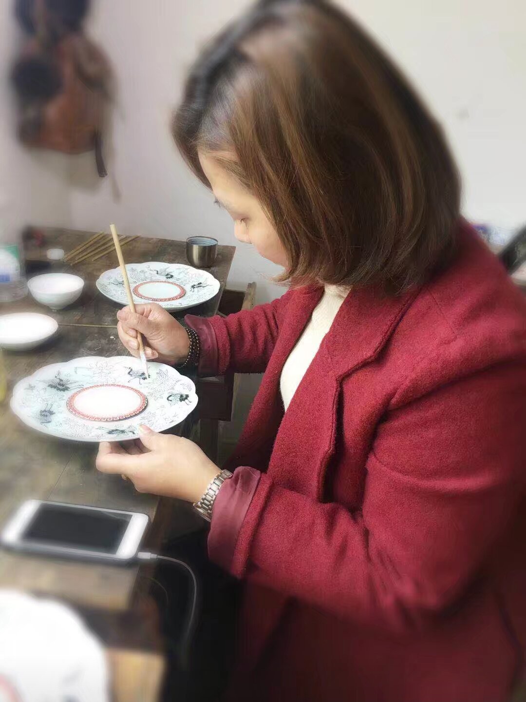 罗阿姨 · 2018 年画瓷